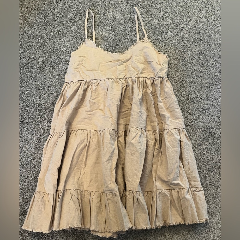 Pink Lily dream on beige dress size L